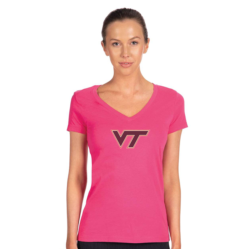 Women's Virginia Tech Hokies  Next Level V-Neck T-Shirt